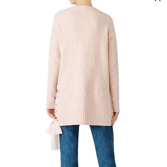 Free People Heart It Lace Up V-Neck Sweater Dress - Picture 2 of 11